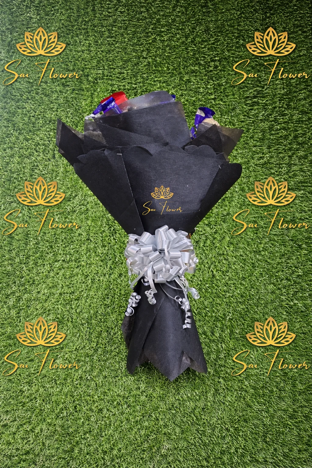 Luxury Black Chocolate Bouquet with Dairy Milk & KitKat – Premium Gift by Sai Flower
