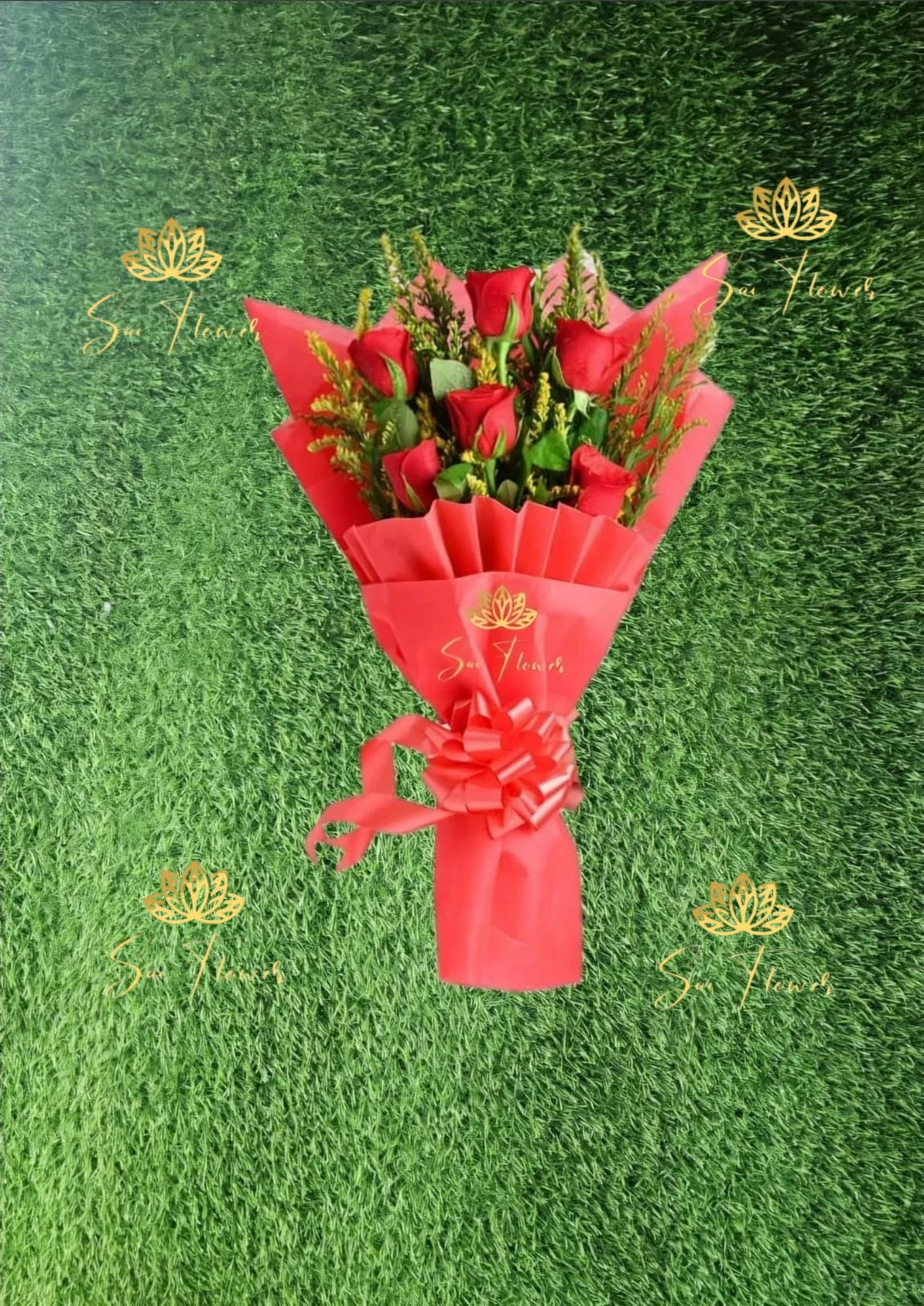 Classic Red Rose Bouquet – Premium Romantic Fresh Flower Arrangement