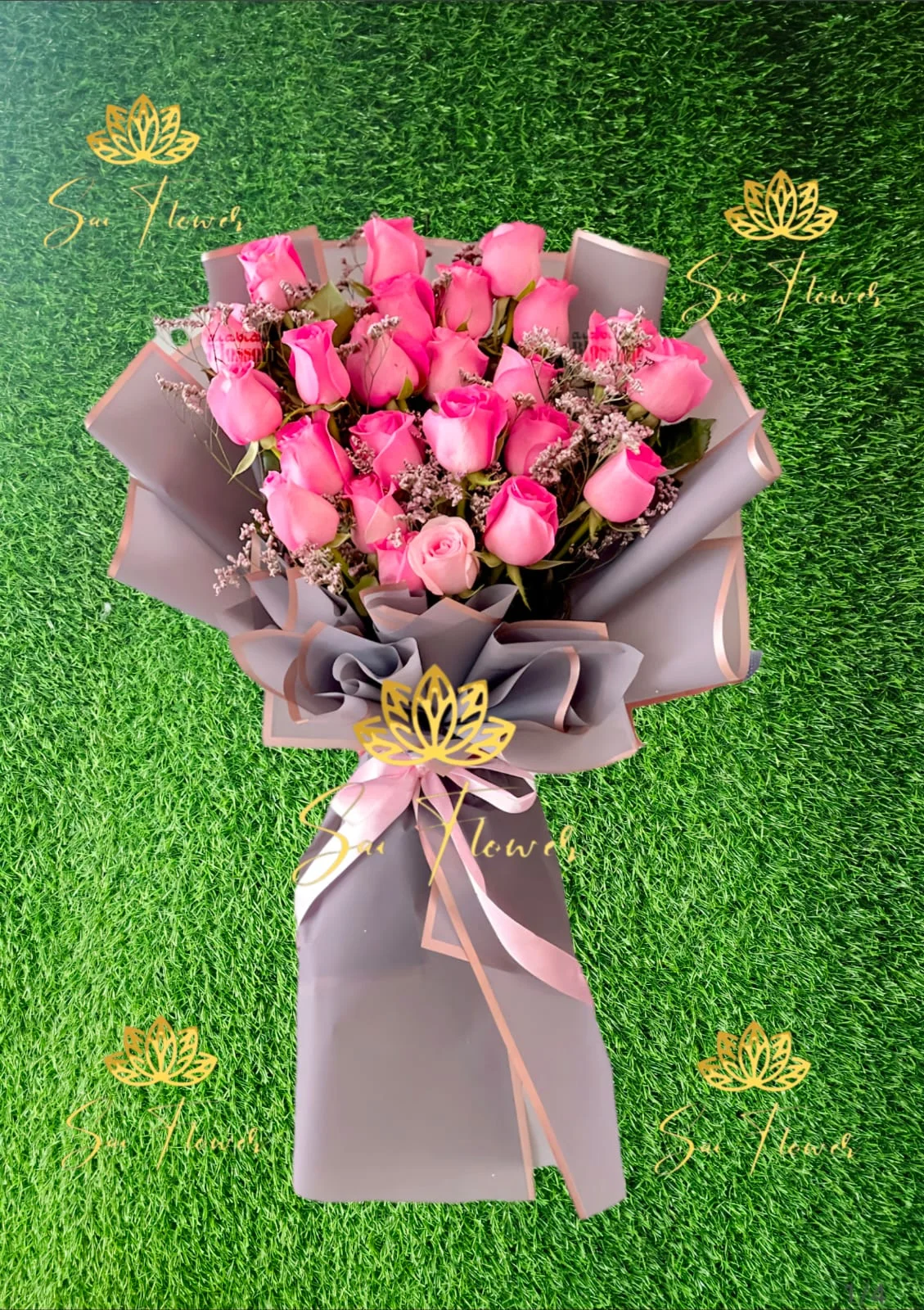 Luxury Pink Rose Bouquet | Premium Fresh Rose Flower Bouquet for Gifts