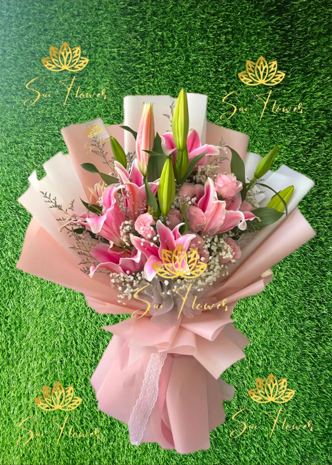 Blush Pink Lily Grace Bouquet