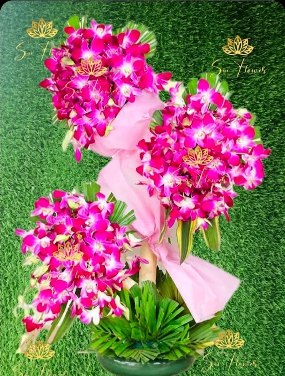 Luxury Pink Orchid Floral Arrangement
