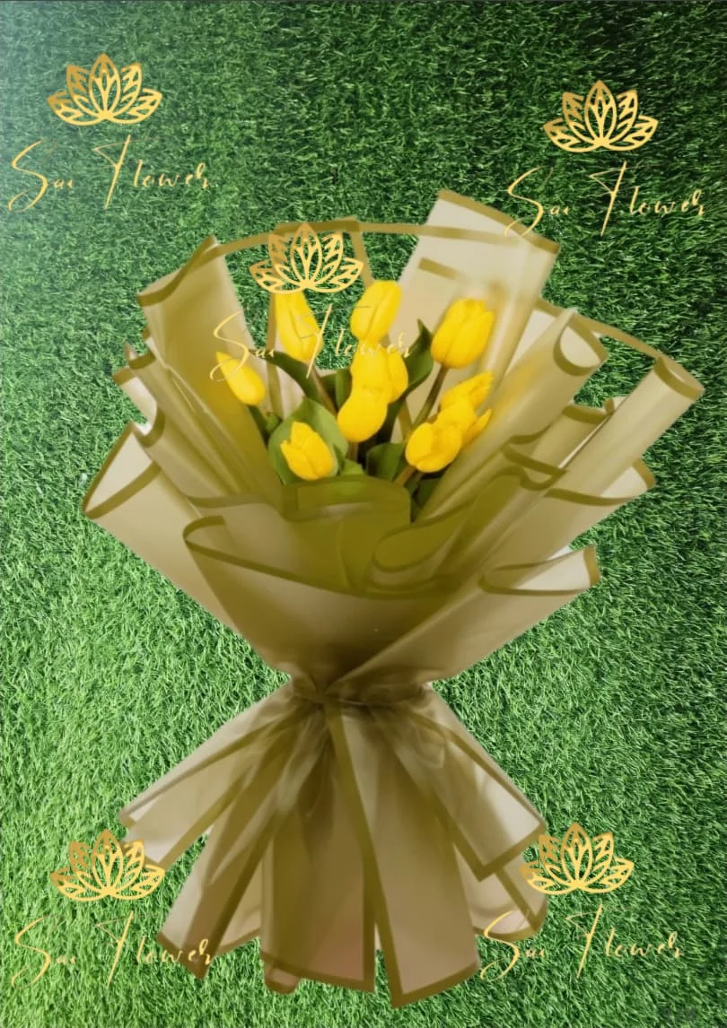 Golden Sunshine Yellow Tulip Bouquet