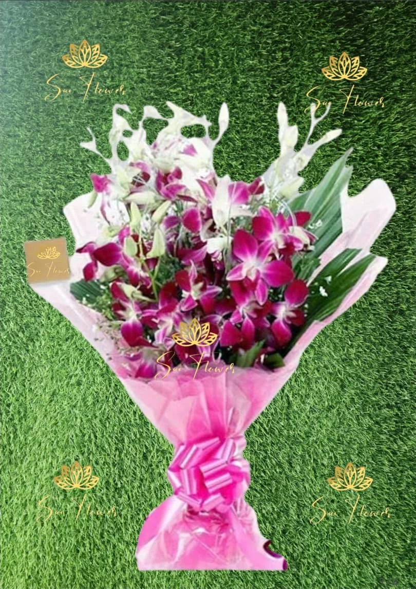 Royal Purple Orchid Elegance Bouquet