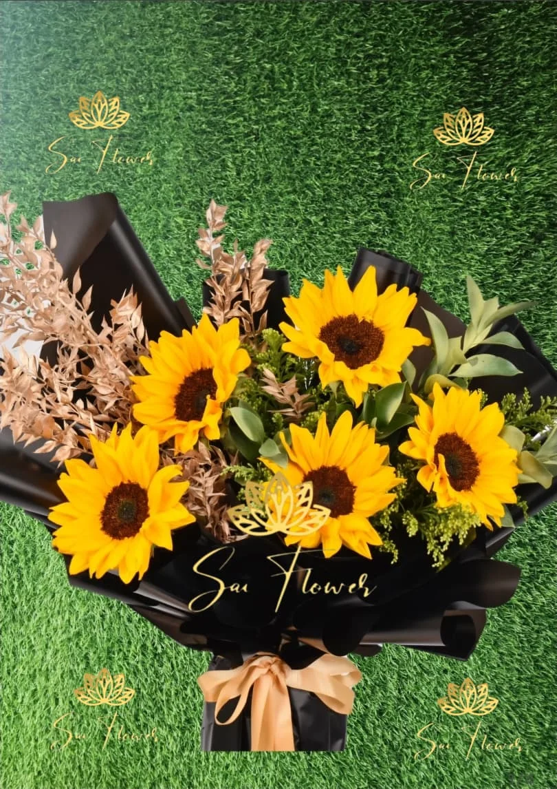 Midnight Sunflower Elegance Bouquet