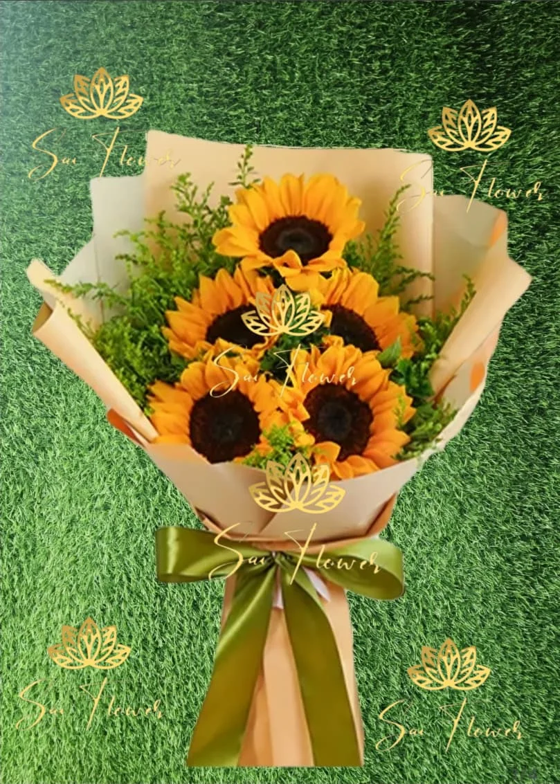 Golden Sunflower Fresh Bloom Bouquet