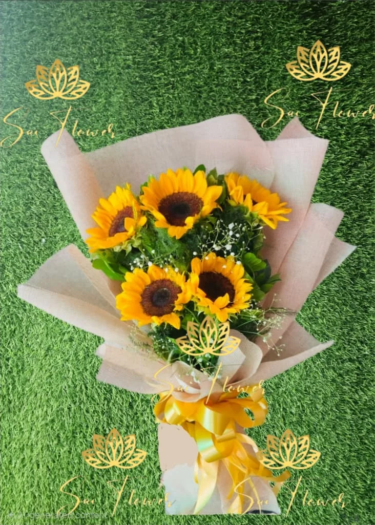 Rustic Golden Sunflower Joy Bouquet