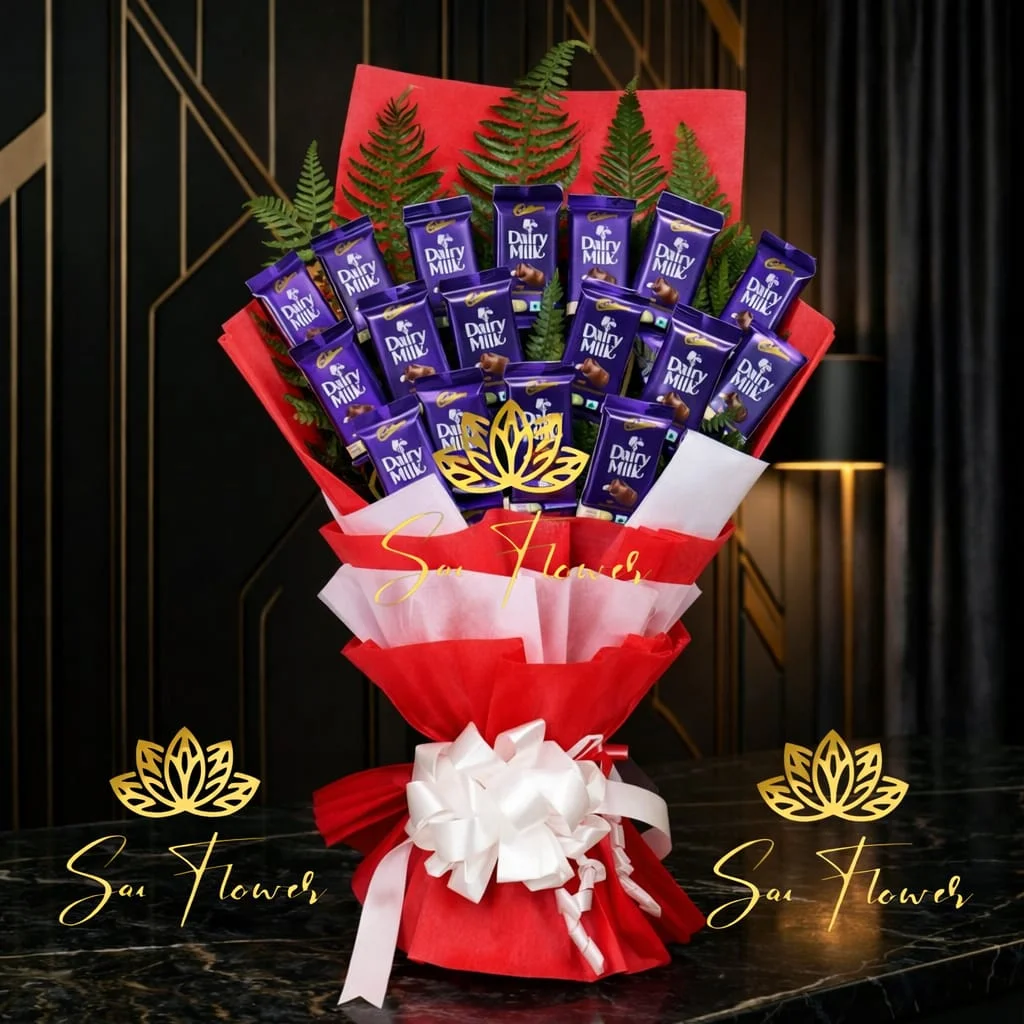 The Indulgent 'Sweet Blooms' Cadbury Dairy Milk Chocolate 'Flower' Bouquet: An Exquisite Surprise from Delhi's Premier Florist