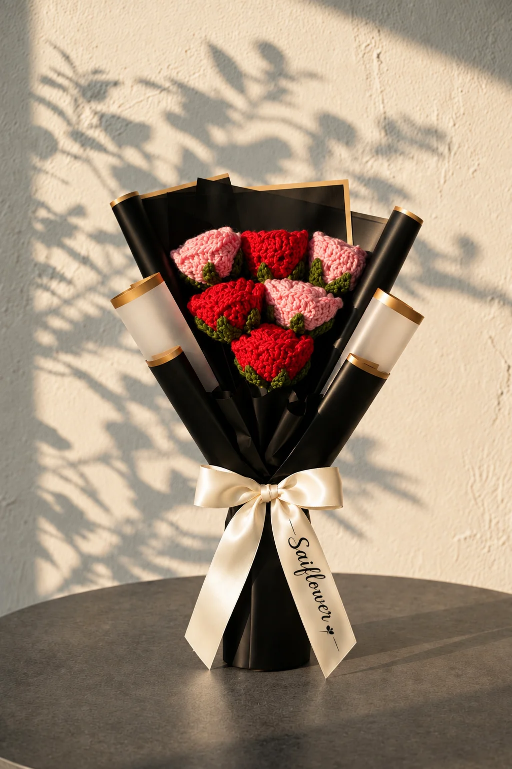 Elegant Handcrafted Crochet Rose Bouquet