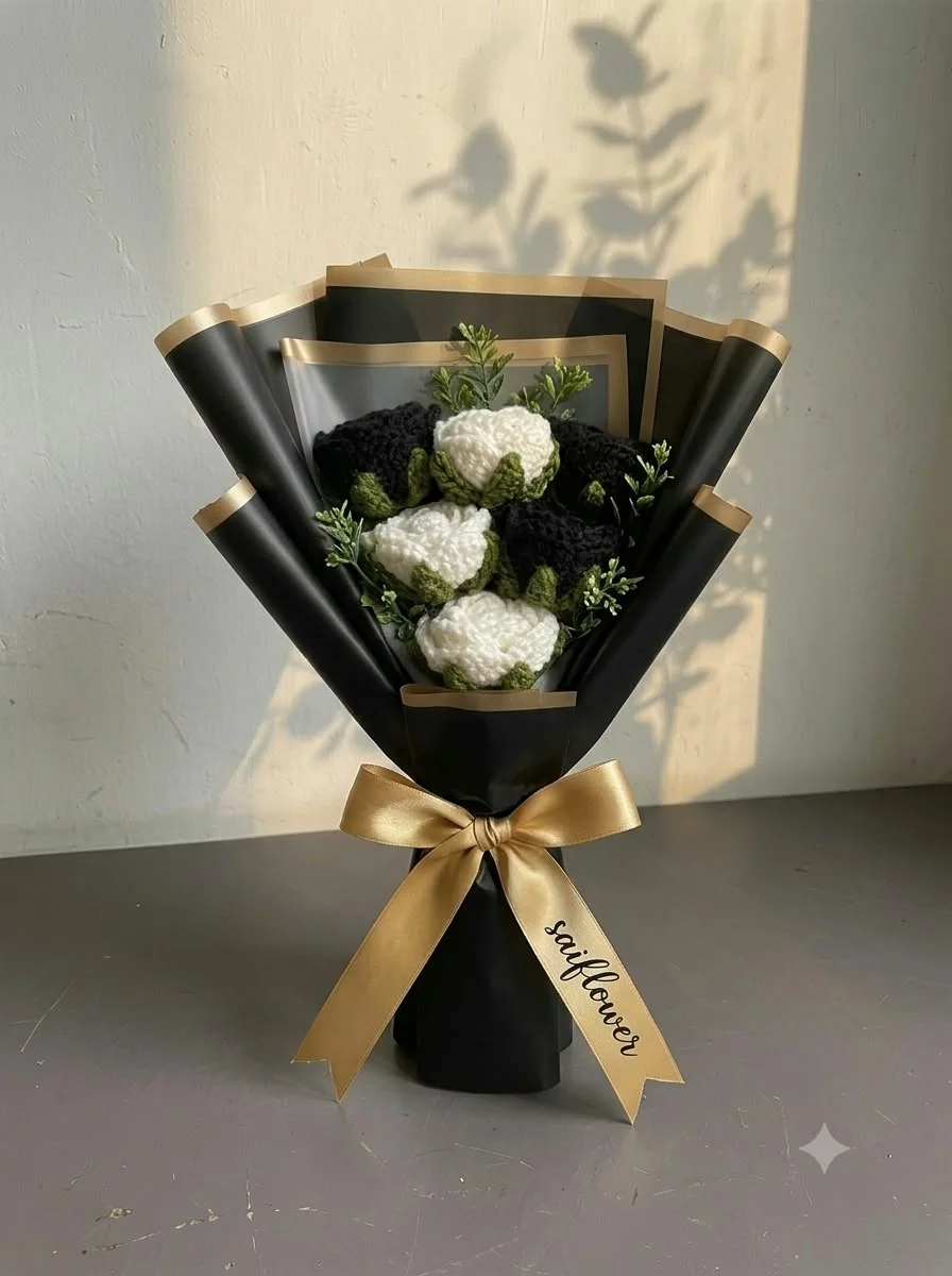 Handmade Crochet Flower Bouquet